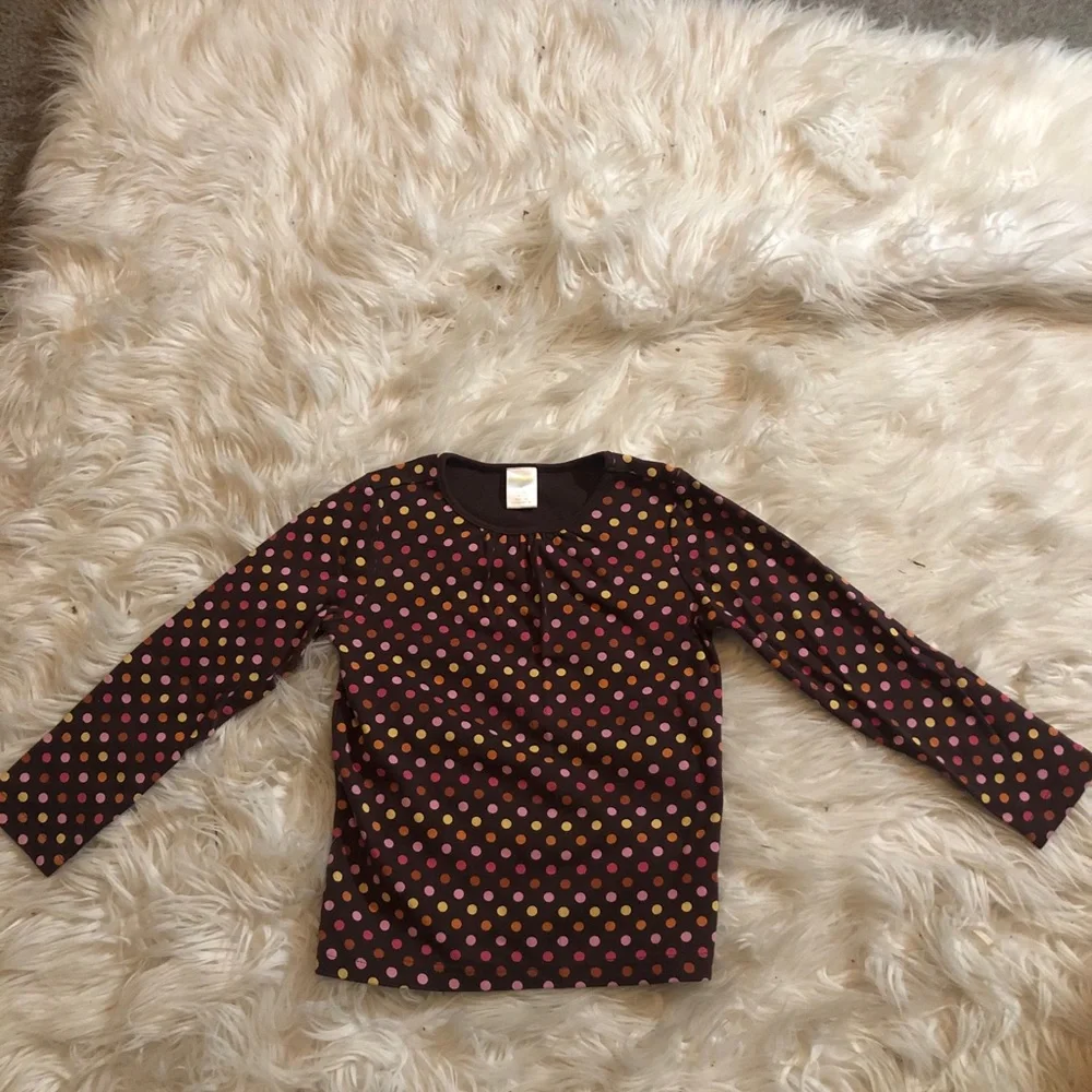 Gymboree long sleeve polka dot shirt sz 6